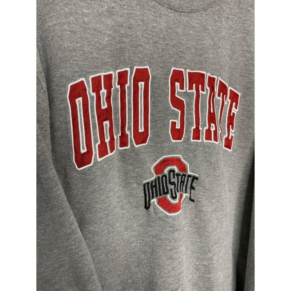 Colosseum Men's NCAA Ohio‎ State Buckets Pullover Logo Sweater Grey Size XXL